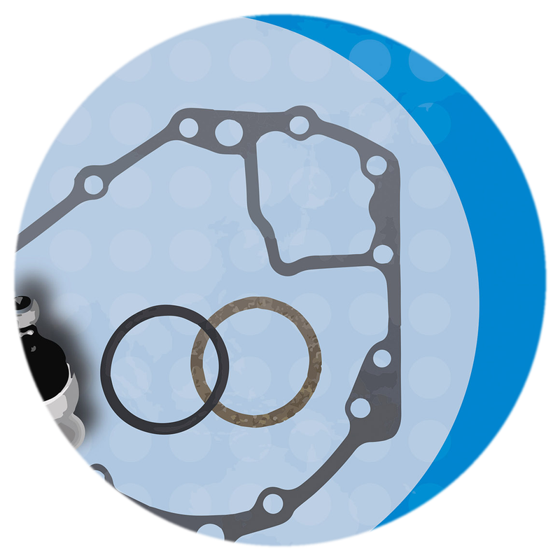 Engine gasket set with O-rings